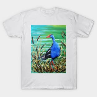 Pukeko Bird by Ira T-Shirt